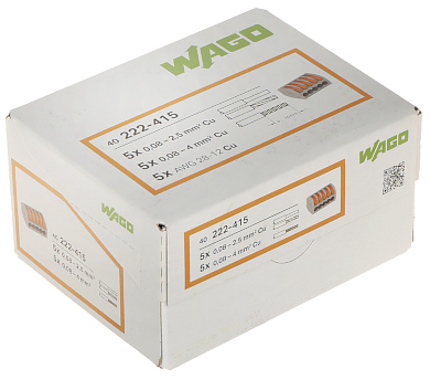 Set 40 buc clemă terminală WAGO cu clapetă KE-222-415